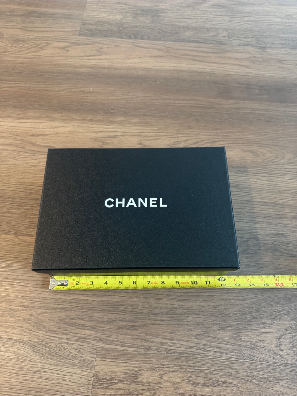 Chanel Empty Black Box With White Logo Presentation Lid
